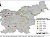 Hiranje navadne bukve po vsej Sloveniji 2010–2019